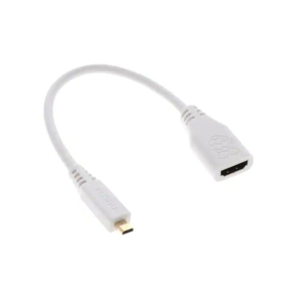 White Micro HDMI To Standard Adapter